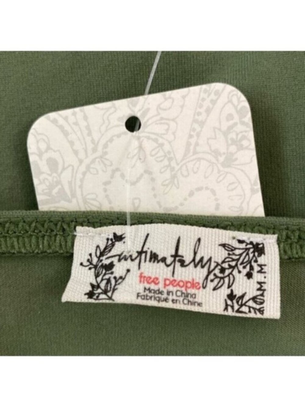Intimately Free People NEW Somewhere Sometime Cami Tank Evergreen Green Medium - Picture 8 of 9